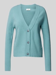 Regular Fit Cardigan aus Wolle mit V-Ausschnitt von Fynch-Hatton Türkis - 1