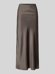 Midirok van satijn met elastische band, model 'URA' van Neo Noir Beige - 4