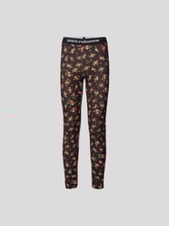 Leggings mit floralem Muster von Paco Rabanne Schwarz - 8