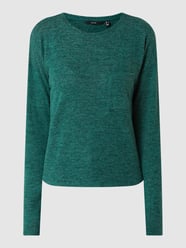 Sweter z obniżonymi ramionami model ‘Briana’  od Vero Moda Zielony - 34