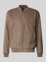Regular Fit Bomberjacke in Lederoptik Modell 'LUCAS' von ONLY & SONS Beige - 2