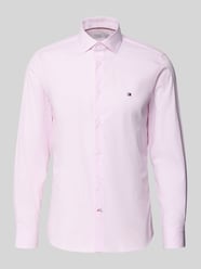 Tailored Fit Businesshemd aus Baumwoll-Mix von Tommy Hilfiger Pink - 21
