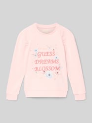 Bluza z detalem z logo od GUESS Fuksjowy - 33