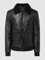 Regular Fit Lederblouson aus Lammnappa Modell 'Benjamin' von BULL & BERRY Schwarz - 8