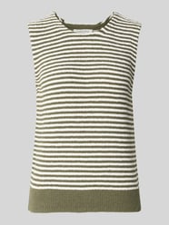 Top w paski z froty z przędzy Frise Yarn od Christian Berg Woman - 10
