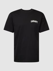 T-Shirt mit Label-Print Modell 'UNIVERSITY SCRIPT' von Carhartt Work In Progress Schwarz - 1