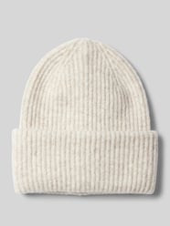 Gerippter Beanie mit Kaschmir- und Wollanteil Modell 'MOELLA' von Pieces Beige - 46