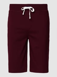 Slim fit sweatshorts met labelstitching, model 'LIQUID' van Polo Ralph Lauren Underwear Rood - 29