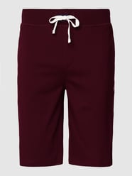 Slim Fit Sweatshorts mit Label-Stitching Modell 'LIQUID' von Polo Ralph Lauren Underwear Bordeaux - 37