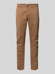 Tapered Fit Chino mit Gesäßtaschen Modell 'TORONTO' von camel active Braun - 23