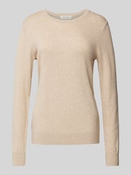 Regular Fit Strickpullover mit gerippten Abschlüssen von Christian Berg Woman Beige - 16