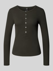 Slim Fit Longsleeve mit Rundhalsausschnitt und Knopfleiste von G-Star Raw - 41