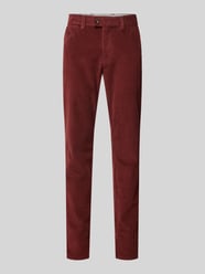 Regular fit corduroy broek met steekzakken, model 'JIM' van Eurex By Brax Bordeaux - 1