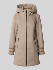 Regular fit lange wollen jas met gewatteerde inzet van s.Oliver RED LABEL Beige - 15