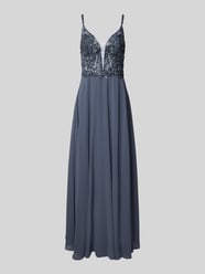 Abendkleid mit Pailletten- und Ziersteinbesatz von Laona Blau - 26