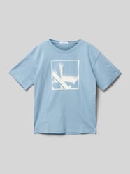 T-Shirt mit Label-Print von Calvin Klein Jeans Blau - 12