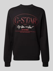 Sweatshirt mit Label-Print von G-Star Raw Schwarz - 1