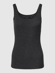 Tanktop in Ripp-Optik von Schiesser Grau / Schwarz - 14