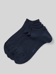 Sneakersocken mit gerippten Bündchen Modell 'Solid' im 4er-Pack von Esprit Blau - 12