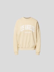 Sweatshirt mit Label-Print von Anine Bing Gelb - 6