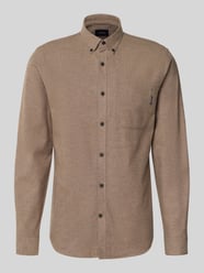 Slim fit vrijetijdsoverhemd met borstzak, model 'Brushed' van Lindbergh - 6