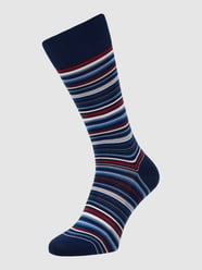 Socken mit Streifenmuster Modell 'MICROBLOCK SOCK' von Falke Blau - 21