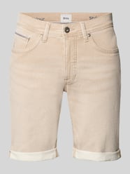 Slim Fit Jeansshorts aus Baumwoll-Mix Modell 'CHRIS' von Brax Beige - 31