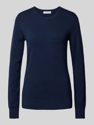 Regular Fit Strickpullover mit gerippten Abschlüssen von Christian Berg Woman Blau - 16