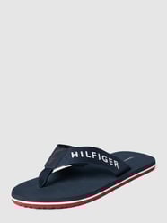 Slides mit Label-Stitching von Tommy Hilfiger Blau - 10