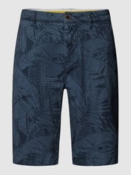 Bermudas mit Allover-Muster Modell 'BANANA' von Tom Tailor Blau - 26