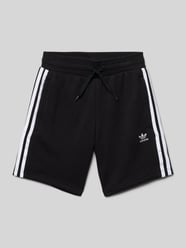 Regular Fit Sweatshorts mit Label-Stitching von adidas Originals Schwarz - 4