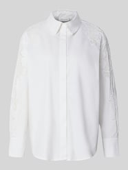 Blouse met kant en overhemdkraag model 'SHIRLEY' van Cph Muse - 40