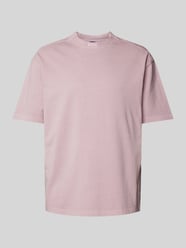 Oversized T-Shirt mit Label-Stitching von BOSS Orange Lila - 26