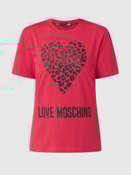 T-Shirt mit Logo-Print  von Love Moschino Rot - 17