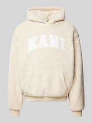 Hoodie mit Label-Patches von KARL KANI Beige - 8