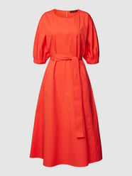 Midikleid mit Bindegürtel von Luisa Cerano Orange - 16