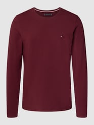 Shirt met lange mouwen en labelstitching, model 'TRETCH' van Tommy Hilfiger Rood - 29