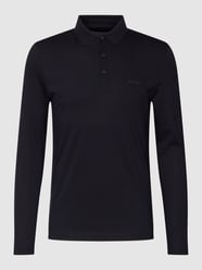 Poloshirt met labeldetail, model 'Longsleeves' van Pierre Cardin Blauw / turquoise - 11