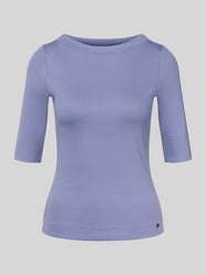 T-shirt z mieszanki bawełny z aplikacją z logo od Marc Cain - 33