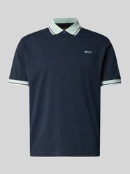 koszulka polo o kroju regular fit z czystej bawełny model 'BLOCKS' od BOSS Orange - 45