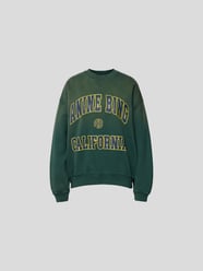 Oversized Sweatshirt mit Label-Print von Anine Bing Grün - 26