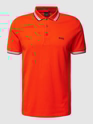 Poloshirt met labelstitching, model 'PADDY' van BOSS Green Rood - 48