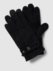 Handschuhe aus Schafsleder Modell 'NUBUK RIEGEL' von EEM Schwarz - 34