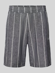 Leinenshorts mit Logo-Stitching von REVIEW - 6