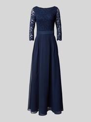 Abendkleid mit Ausbrenner-Effekt von Swing Blau - 12