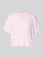 T-Shirt mit geripptem Rundhalsausschnitt von American Vintage Pink - 34