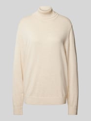 Regular Fit Rollkragenpullover aus Baumwolle mit gerippten Abschlüssen von s.Oliver RED LABEL Beige - 14