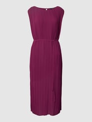 Midikleid mit Plisseefalten von comma Rot - 20