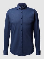 Regular fit zakelijk overhemd van jersey van Desoto Blauw / turquoise - 34