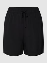 Shorts aus reiner Viskose mit Allover-Muster Modell 'Joella' von B.Young Schwarz - 35